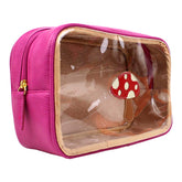 Necessaire Anne Beach Cogumelo em Couro Personalizada